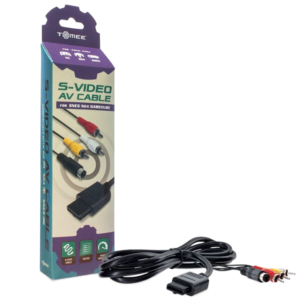 Tomee S-Video AV Cable – GameCube® / N64® / Super NES®対応 高品質映像ケーブル
