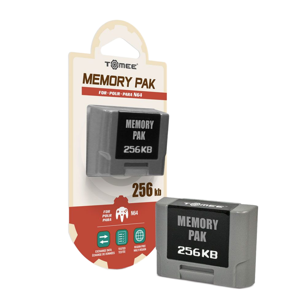 Tomee N64対応 256KB メモリーカード｜便利なバックアップ用メモリパック｜Nintendo 64®ゲームのセーブデータ保存に対応