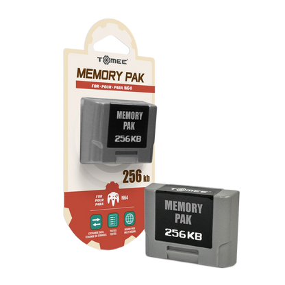 Tomee N64対応 256KB メモリーカード｜便利なバックアップ用メモリパック｜Nintendo 64®ゲームのセーブデータ保存に対応