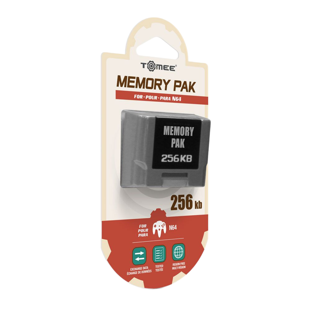 Tomee N64対応 256KB メモリーカード｜便利なバックアップ用メモリパック｜Nintendo 64®ゲームのセーブデータ保存に対応