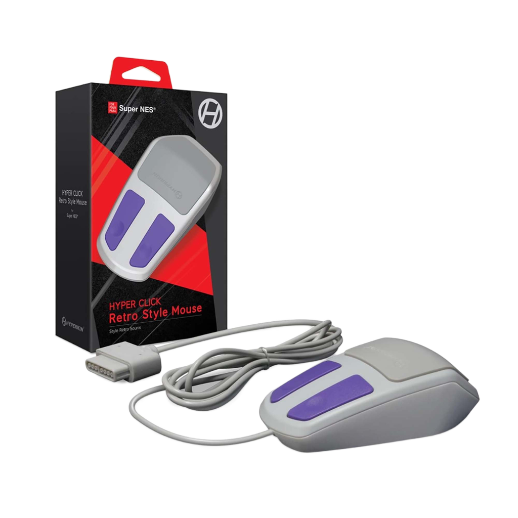 Hyperkin Hyper Click Retro Style Mouse レトロスタイル光学式マウス スーパーファミコン SNES対応 マウス対応ゲーム専用周辺機器