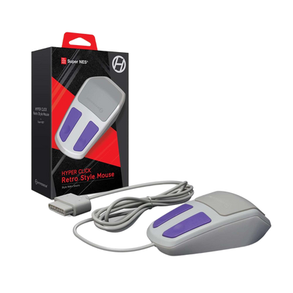 Hyperkin Hyper Click Retro Style Mouse レトロスタイル光学式マウス スーパーファミコン SNES対応 マウス対応ゲーム専用周辺機器
