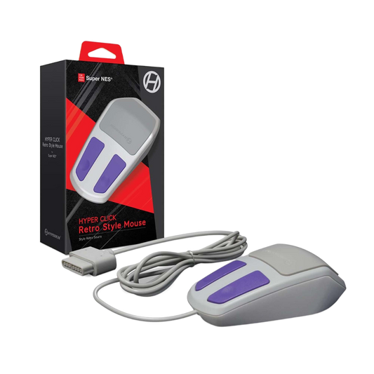 Hyperkin Hyper Click Retro Style Mouse レトロスタイル光学式マウス スーパーファミコン SNES対応 マウス対応ゲーム専用周辺機器