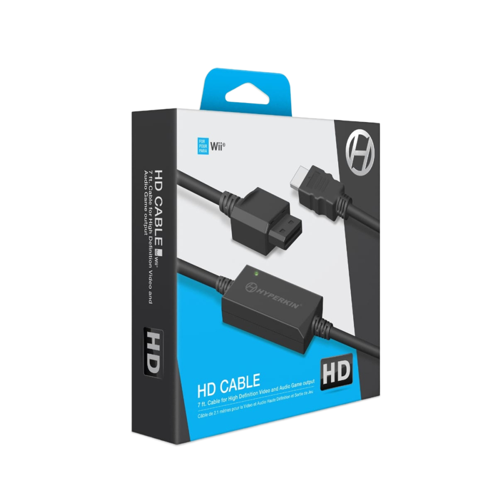 Hyperkin HD Cable for Wii 任天堂Wii専用 HDMIコンバーターケーブル 480pプログレッシブ高画質対応 7フィート長 ハイパーキン
