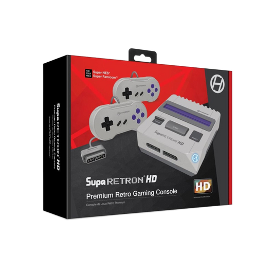 Hyperkin SupaRetroN HD レトロゲーム互換機 HDMI対応 720p HD出力 スーパーファミコン SNES対応 実機コントローラー接続可能 グレー