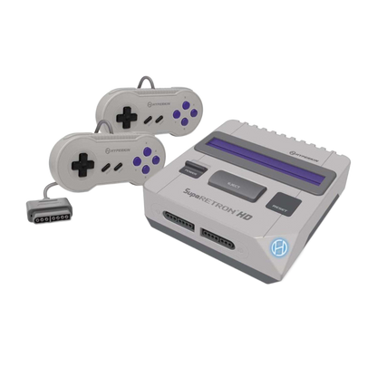 Hyperkin SupaRetroN HD レトロゲーム互換機 HDMI対応 720p HD出力 スーパーファミコン SNES対応 実機コントローラー接続可能 グレー