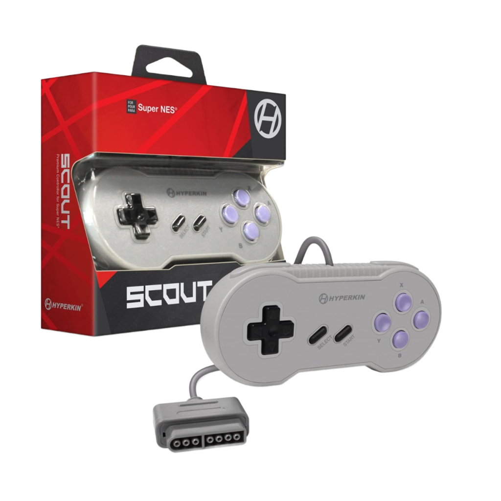 Hyperkin Scout Premium Wired Controller スーパーファミコン SNES 専用 有線コントローラー 10ftロングケーブル 全3色