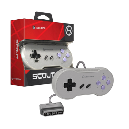 Hyperkin Scout Premium Wired Controller スーパーファミコン SNES 専用 有線コントローラー 10ftロングケーブル 全3色
