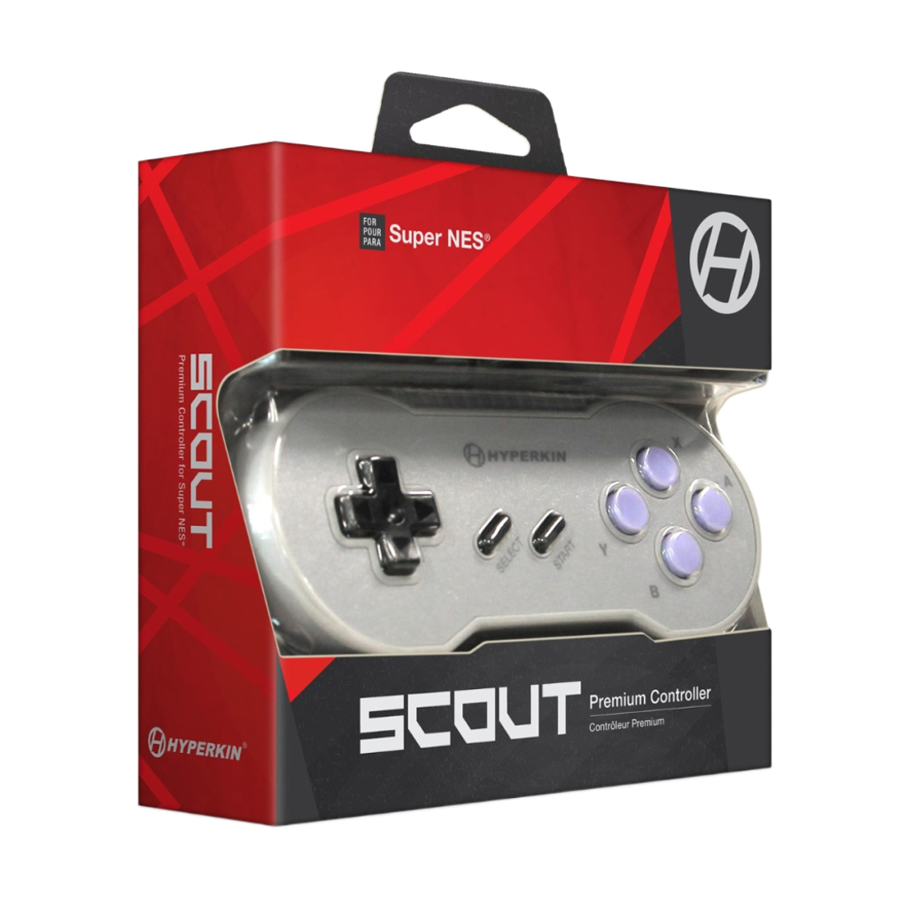 Hyperkin Scout Premium Wired Controller スーパーファミコン SNES 専用 有線コントローラー 10ftロングケーブル 全3色