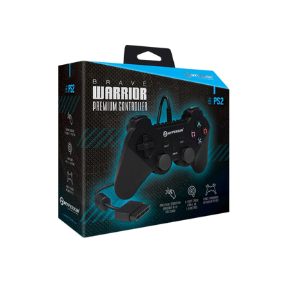 HYPERKIN Brave Warrior PS2専用有線コントローラ Black
