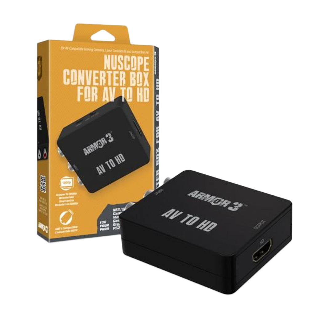 Armor3 NuScope コンバーターボックス AV to HDMI｜RCA信号をHDMIに変換｜レトロゲーム機・VHS・DVDプレーヤーをHDテレビで表示