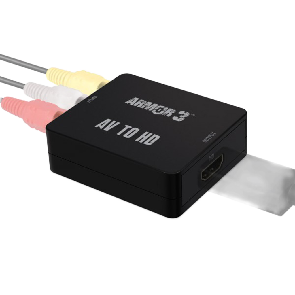 Armor3 NuScope コンバーターボックス AV to HDMI｜RCA信号をHDMIに変換｜レトロゲーム機・VHS・DVDプレーヤーをHDテレビで表示