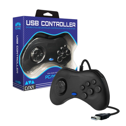 Cirka USB Controller 有線レトロゲームコントローラー PC Mac対応 前面6ボタン仕様 軽量 エミュレータ 格闘ゲーム最適化設計