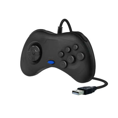 Cirka USB Controller 有線レトロゲームコントローラー PC Mac対応 前面6ボタン仕様 軽量 エミュレータ 格闘ゲーム最適化設計