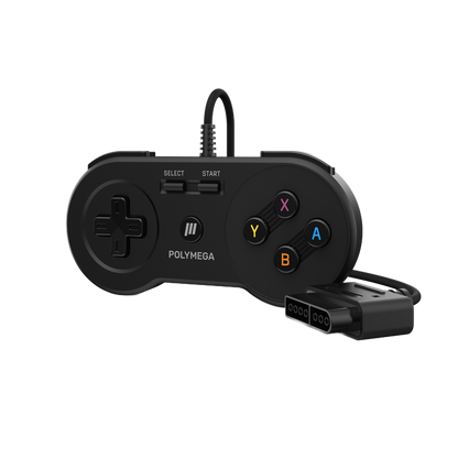 Polymega RC02 スーパーファミコン/SNES互換 オリジナルポート対応 有線ゲームコントローラー 2.4mケーブル HOMEボタン搭載 [EM02モジュール同梱版と同仕様] PM-RC02-01