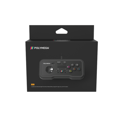 Polymega RC04 PCエンジン/TurboGrafx-16互換 有線コントローラー 2/6ボタンモード切替 ターボ機能搭載 2.4mケーブル [EM04モジュール同梱版と同仕様] PM-RC04-01