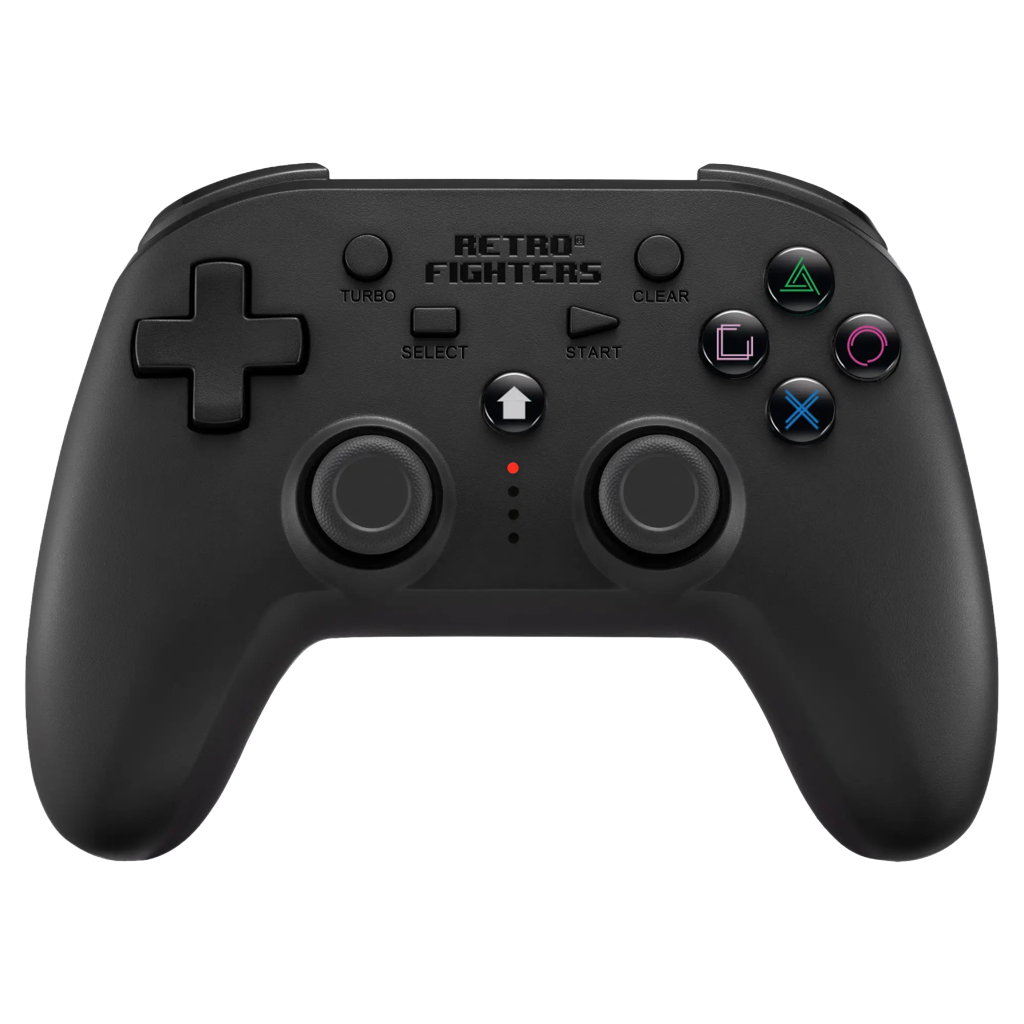 RETRO FIGHTERS Defender Bluetooth ワイヤレスコントローラー - PS3/PS4/PC対応、6軸モーションセンサー、圧力認識型ボタン、バイブレーション・ターボ機能搭載、USB Type-C充電ケーブル付属