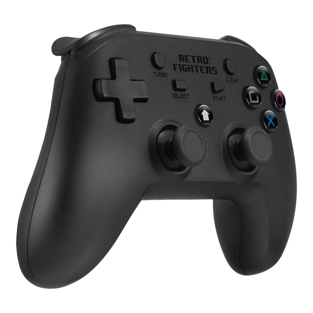 RETRO FIGHTERS Defender Bluetooth ワイヤレスコントローラー - PS3/PS4/PC対応、6軸モーションセンサー、圧力認識型ボタン、バイブレーション・ターボ機能搭載、USB Type-C充電ケーブル付属