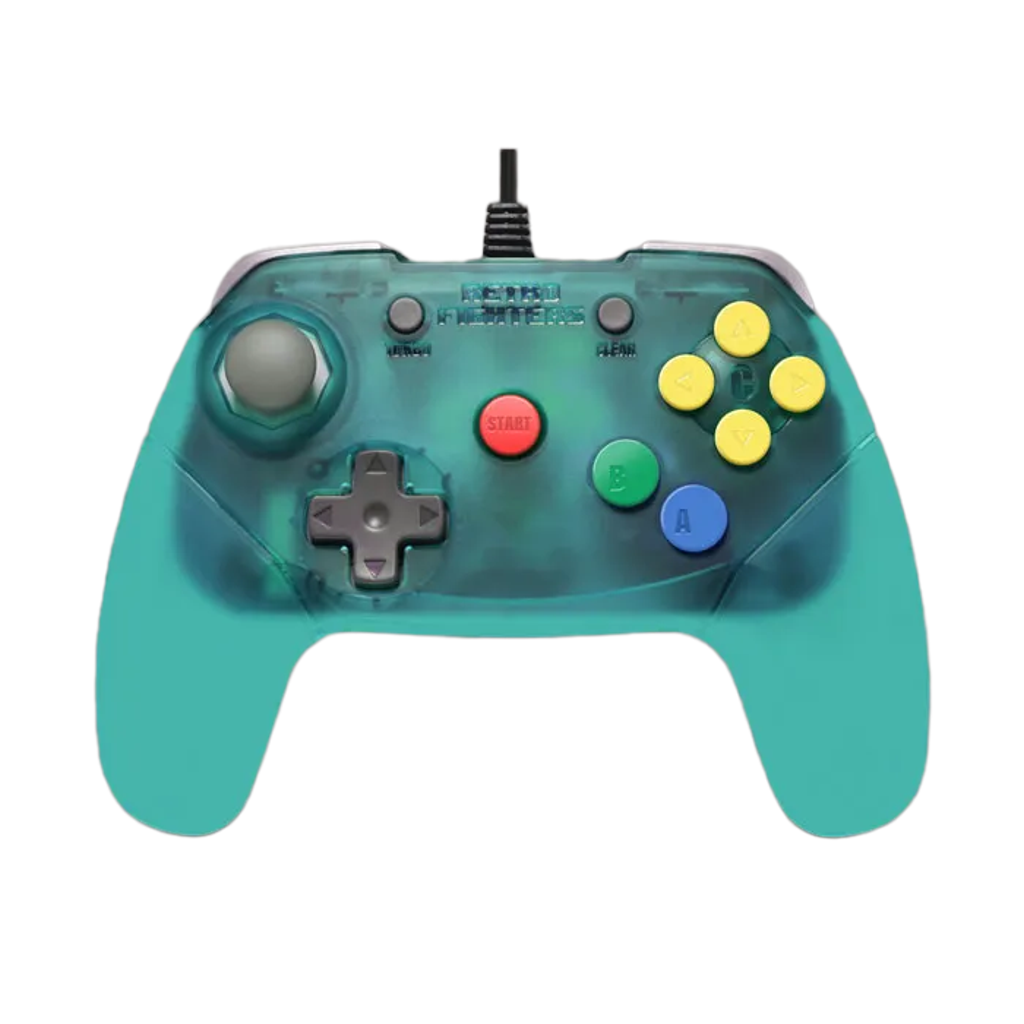 Retro Fighters Brawler64 Wireless Edition｜Nintendo 64対応 次世代ワイヤレスコントローラー 2.4GHzワイヤレス 超高速ターボ機能 メモリーパック対応 USB-C充電 内蔵充電池10時間以上駆動 全4色