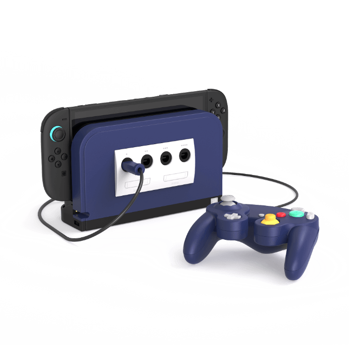 Retro Fighters Battle Dock for Switch2｜Nintendo Switch 2用 GameCube コントローラーアダプター 4ポート接続 超低遅延 交換式フェイスプレート4色付属