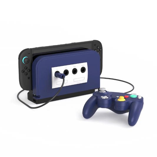 Retro Fighters Battle Dock for Switch2｜Nintendo Switch 2用 GameCube コントローラーアダプター 4ポート接続 超低遅延 交換式フェイスプレート4色付属