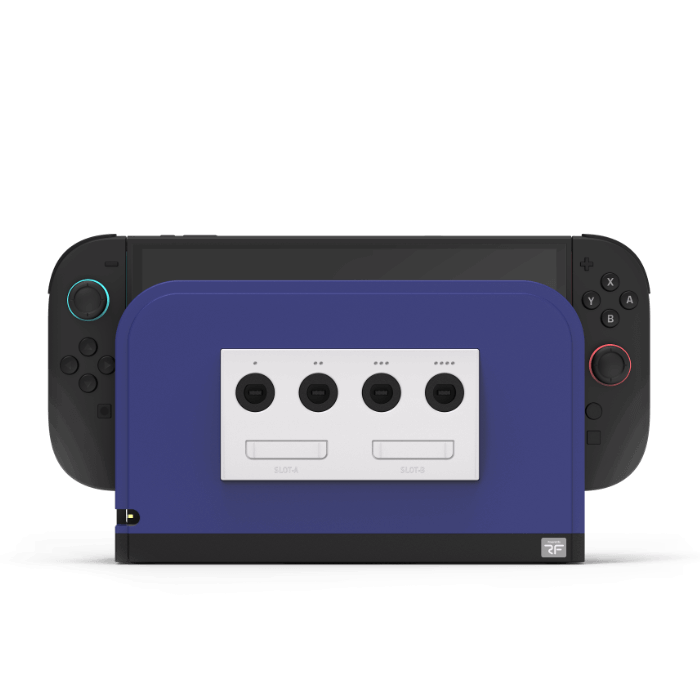 Retro Fighters Battle Dock for Switch2｜Nintendo Switch 2用 GameCube コントローラーアダプター 4ポート接続 超低遅延 交換式フェイスプレート4色付属
