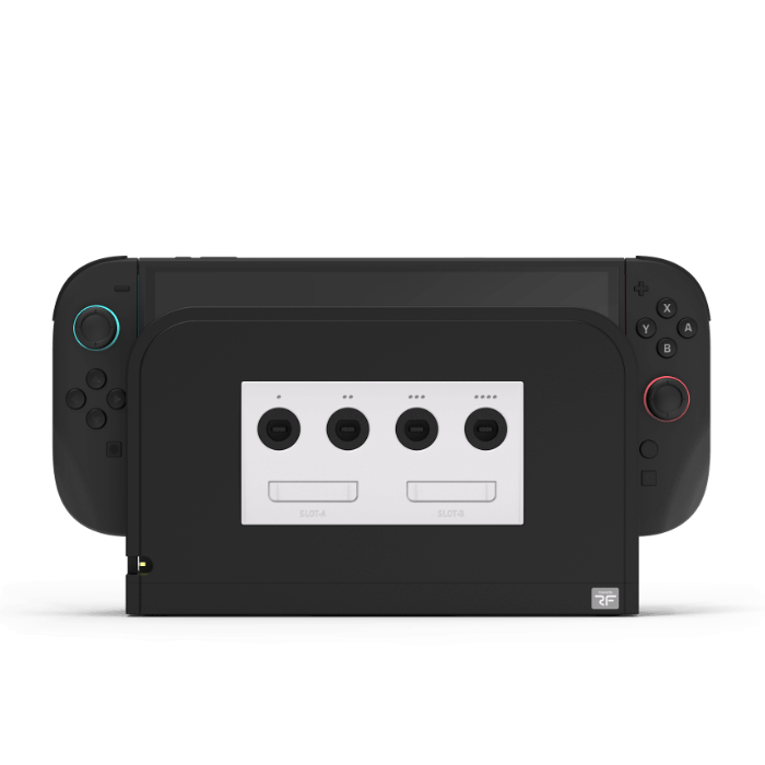 Retro Fighters Battle Dock for Switch2｜Nintendo Switch 2用 GameCube コントローラーアダプター 4ポート接続 超低遅延 交換式フェイスプレート4色付属