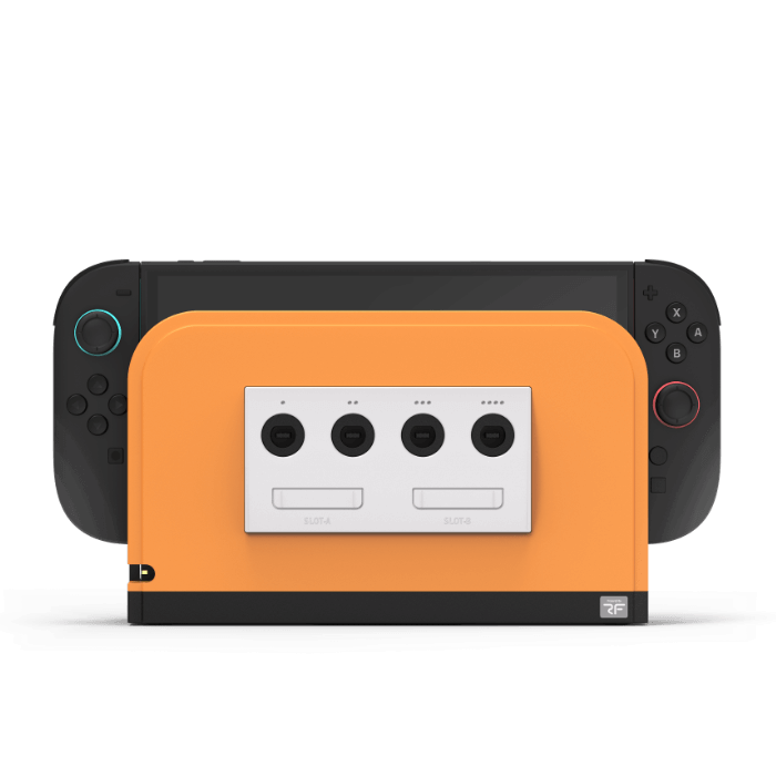 Retro Fighters Battle Dock for Switch2｜Nintendo Switch 2用 GameCube コントローラーアダプター 4ポート接続 超低遅延 交換式フェイスプレート4色付属