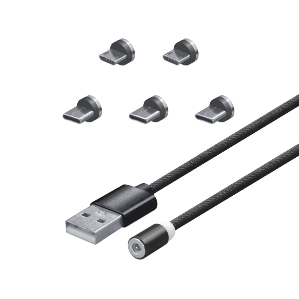 Hyperkin Armor3™ マグネット式充電ケーブルセット ブラック（USB Type-C &amp; Micro USB） – 6ピース