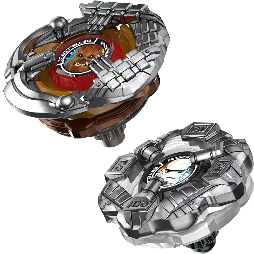 ベイブレードX スター・ウォーズ コラボ チューバッカ 4-80LF VS ストームトルーパー 5-70B 対戦セット BEYBLADE X STAR WARS アタックタイプ スタミナタイプ ランチャー2個付属 右回転 Hasbro 海外版
