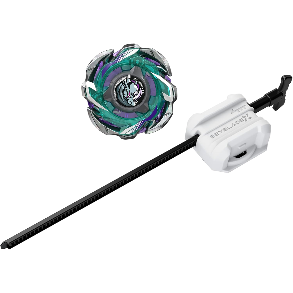 ベイブレードX リーパーライノ C 4-55D CX スターターパック ランチャー付属 BEYBLADE X Reaper Rhino ディフェンスタイプ 右回転 3分割CXブレード カスタマイズ Hasbro 海外版