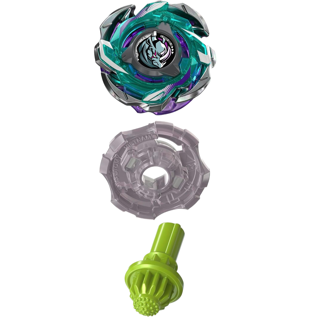 ベイブレードX リーパーライノ C 4-55D CX スターターパック ランチャー付属 BEYBLADE X Reaper Rhino ディフェンスタイプ 右回転 3分割CXブレード カスタマイズ Hasbro 海外版