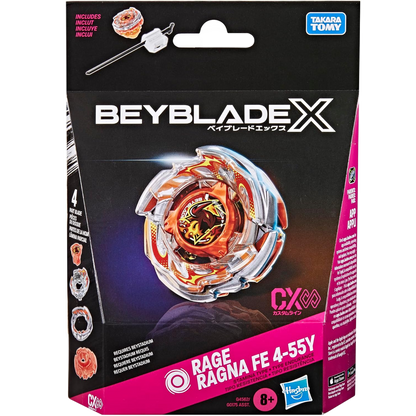 ベイブレードX レイジラグナ FE 4-55Y CXインフィニティ スターターパック ランチャー付属 BEYBLADE X Rage Ragna スタミナタイプ 4分割ブレード カスタマイズ Hasbro 海外版