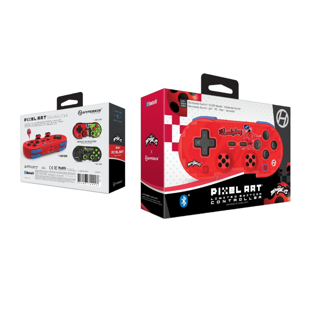 Hyperkin ピクセルアート Bluetooth コントローラー オフィシャル ミラキュラス エディション (Ladybug)