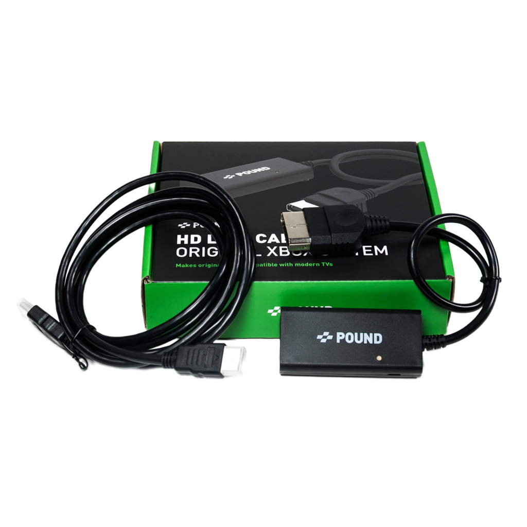 Pound Technology HD Link Cable for Original Xbox V2（パウンドテクノロジー HDリンクケーブル 初代Xbox用V2）｜初代Xbox対応 HDMI変換ケーブル アナログ→デジタル変換 NTSC/PAL対応