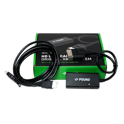 Pound Technology HD Link Cable for Original Xbox V2（パウンドテクノロジー HDリンクケーブル 初代Xbox用V2）｜初代Xbox対応 HDMI変換ケーブル アナログ→デジタル変換 NTSC/PAL対応