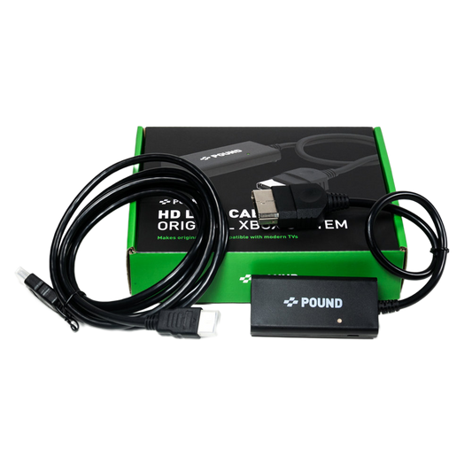 Pound Technology HD Link Cable for Original Xbox V2（パウンドテクノロジー HDリンクケーブル 初代Xbox用V2）｜初代Xbox対応 HDMI変換ケーブル アナログ→デジタル変換 NTSC/PAL対応