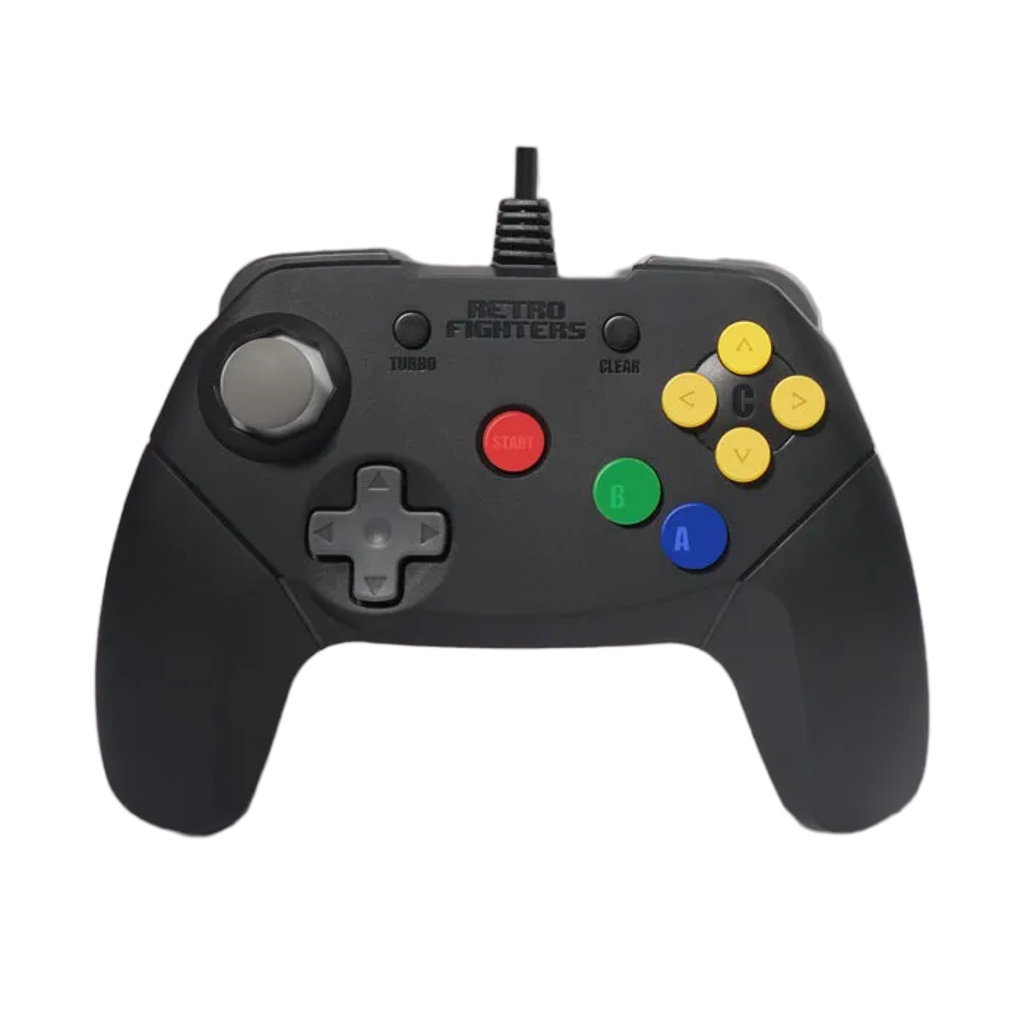Retro Fighters Brawler64 Wireless Edition｜Nintendo 64対応 次世代ワイヤレスコントローラー 2.4GHzワイヤレス 超高速ターボ機能 メモリーパック対応 USB-C充電 内蔵充電池10時間以上駆動 全4色