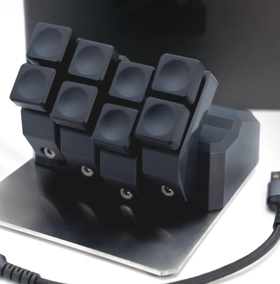 MoveMaster ButtonCommander 8ボタン拡張モジュール RSG1専用 追加デバイス カスタイマイズ対応 USB接続 高精度操作向けアクセサリー ドイツ製 ムーブマスター ボタンコマンダー【左手仕様】