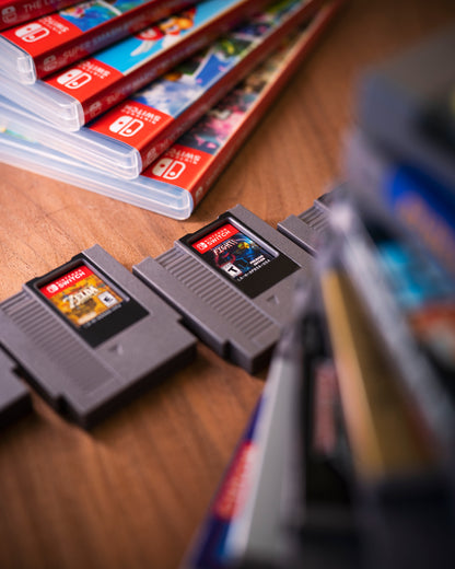 Retro Fighters Retro85 Mini NES カートリッジ型 Switch ゲームケース 8個セット 透明キャリーケース付き  Switch ゲームカード収納 レトロファイターズ