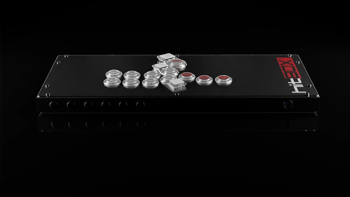 Hit Box PC Hit Box｜PC専用 元祖レバーレスアーケードコントローラー 全ボタン式 C.O.M.B.O.サイレントボタン搭載 0.3mm高速反応 4種SOCDモード 27mmスリム設計 FGCアダプター対応