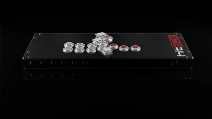 Hit Box PC Hit Box｜PC専用 元祖レバーレスアーケードコントローラー 全ボタン式 C.O.M.B.O.サイレントボタン搭載 0.3mm高速反応 4種SOCDモード 27mmスリム設計 FGCアダプター対応