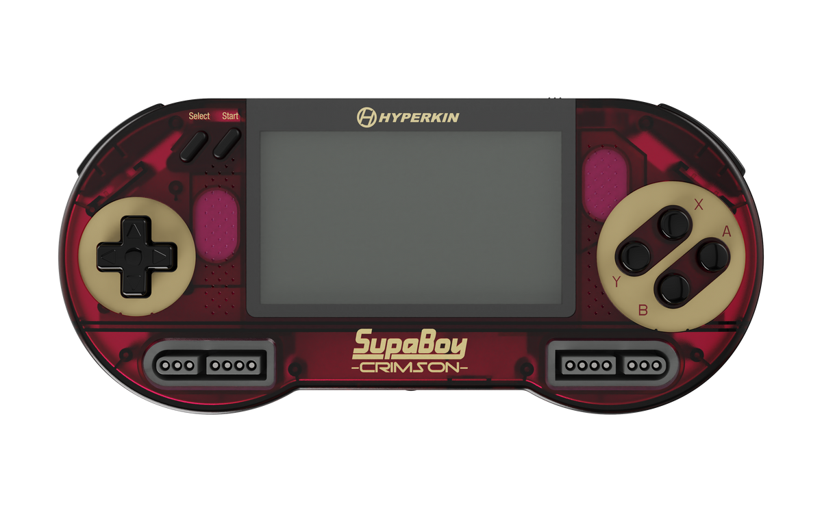 Hyperkin SupaBoy スパボーイ スーファミ携帯ゲーム機 スーパーファミコン互換機 SFC/SNESカートリッジ対応 NTSC/PAL対応 4.3インチ液晶 アスペクト比切替 AV出力 テレビ接続 新色クリムゾン/プライム 全2色 ハイパーキン
