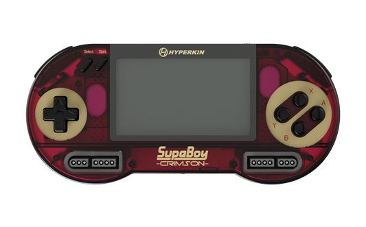 Hyperkin SupaBoy スパボーイ スーファミ携帯ゲーム機 スーパーファミコン互換機 SFC/SNESカートリッジ対応 NTSC/PAL対応 4.3インチ液晶 アスペクト比切替 AV出力 テレビ接続 新色クリムゾン/プライム 全2色 ハイパーキン