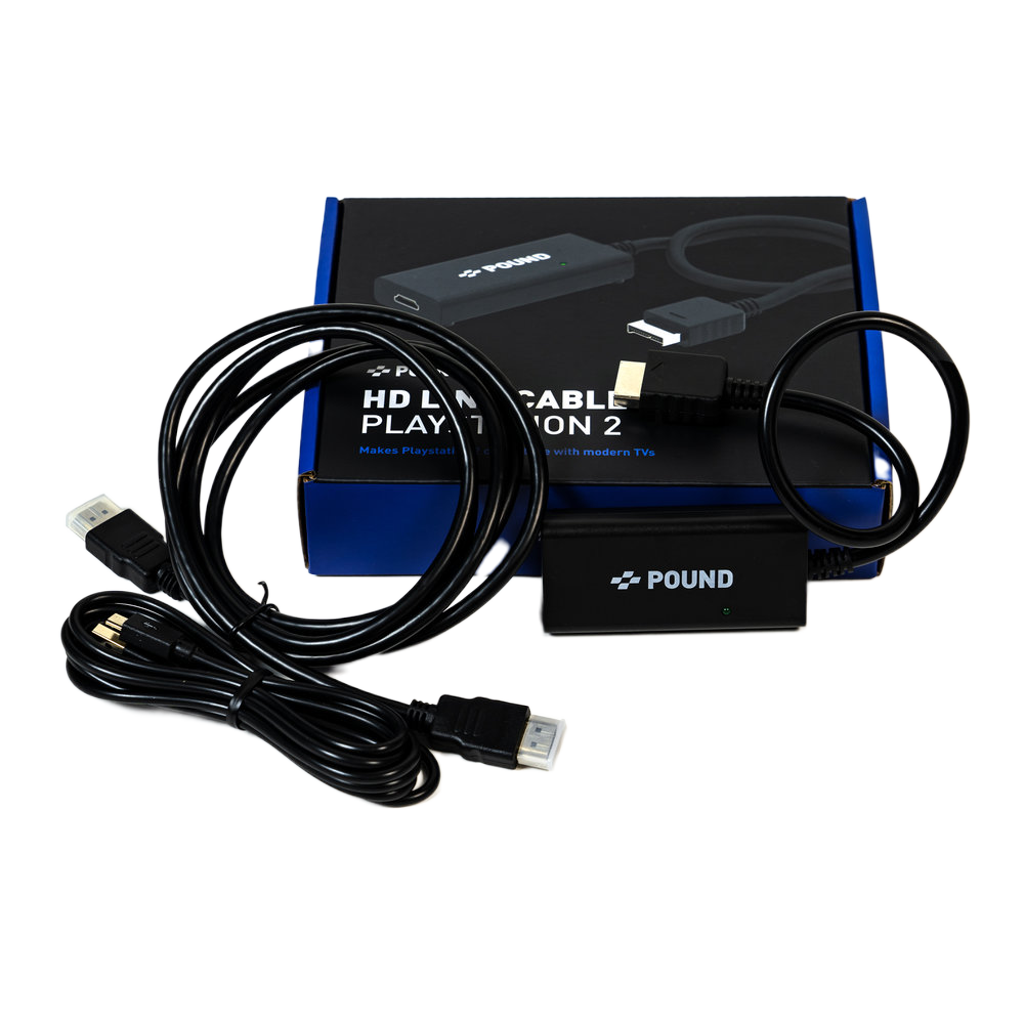 Pound Technology HD Link - Playstation 2（パウンドテクノロジー HDリンク）｜PS2/PS1・PSX対応 HDMI変換ケーブル 720pアップスケーリング ネイティブRGB信号 高画質出力 レトロゲーム機HDMI化アダプター