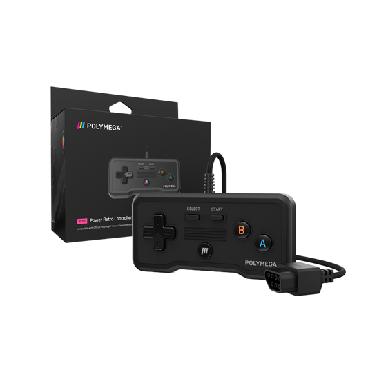 Polymega RC01 ファミコン/NES互換 オリジナルポート対応 有線ゲームコントローラー 2.4mケーブル HOMEボタン搭載 [EM01モジュール同梱版と同仕様] PM-RC01-01