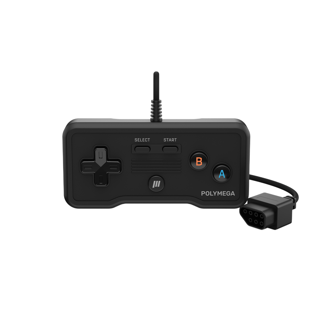 Polymega RC01 ファミコン/NES互換 オリジナルポート対応 有線ゲームコントローラー 2.4mケーブル HOMEボタン搭載 [EM01モジュール同梱版と同仕様] PM-RC01-01