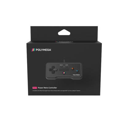 Polymega RC01 ファミコン/NES互換 オリジナルポート対応 有線ゲームコントローラー 2.4mケーブル HOMEボタン搭載 [EM01モジュール同梱版と同仕様] PM-RC01-01
