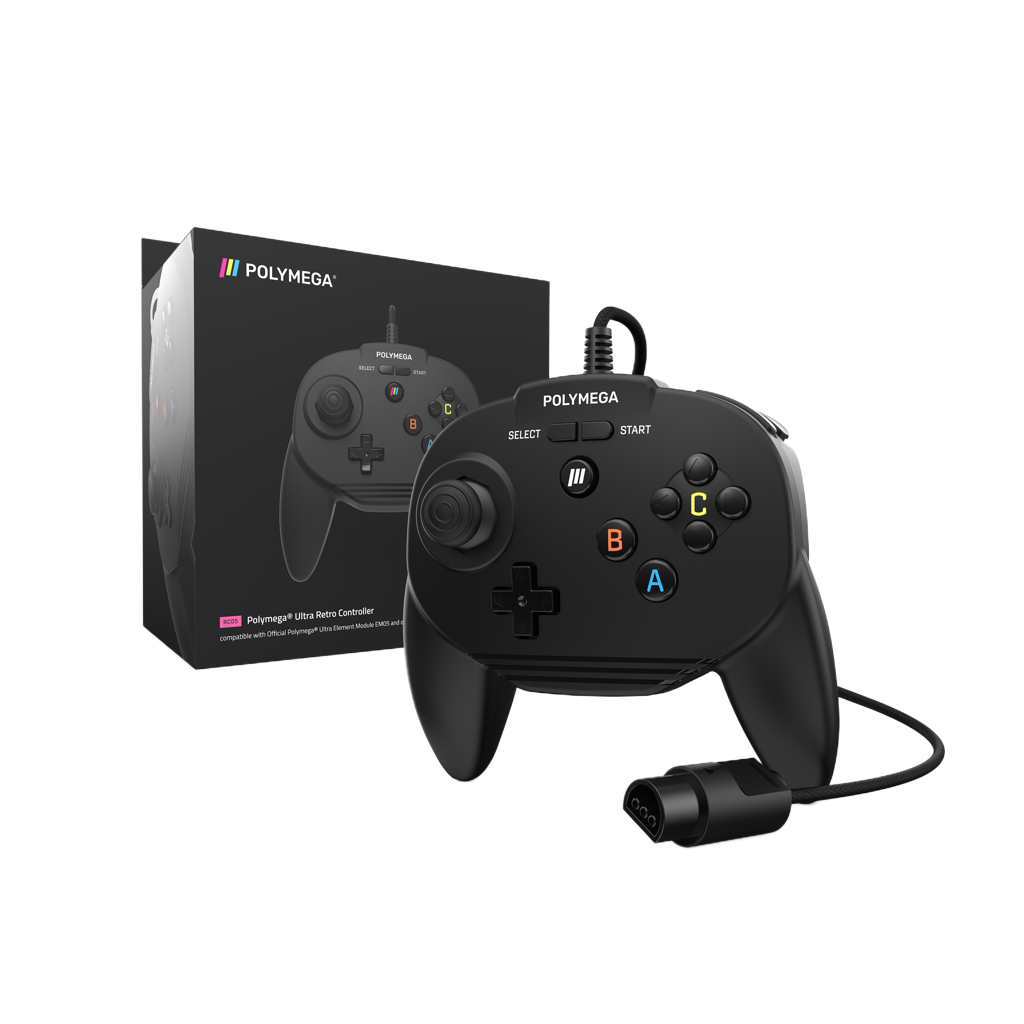 Polymega RC05 ニンテンドー64互換 有線コントローラー ランブル/メモリパック対応 2.4mケーブル [EM05モジュール同梱版と同仕様] PM-RC05-01