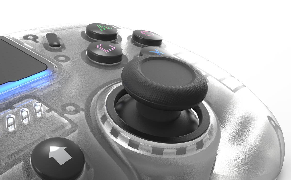 Retro Fighters® Mantis（マンティス）｜PlayStation®4/PC対応 ミニサイズ ワイヤレスBluetoothコントローラー ホールエフェクトスティック ドリフトなし プログラマブル背面ボタン2個 可変トリガーストップ ジャイロ搭載 内蔵スピーカー 全2色